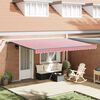 vidaXL Tela de toldo con Rojo y 450 x 350 cm Poli&eacute;ster