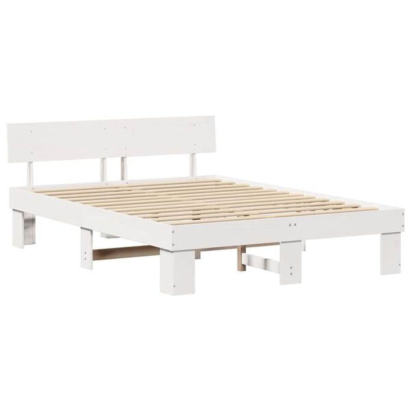 vidaXL Estructura de cama 140 x 200 cm Madera de pino macizo
