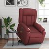 vidaXL Sill&oacute;n de masaje elevable el&eacute;ctrico cuero artificial rojo tinto