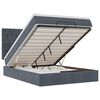 vidaXL Estructura cama otomana colchones terciopelo gris oscuro