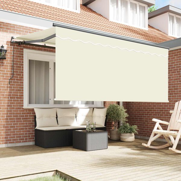 vidaXL Toldo Retr&aacute;ctil Manual Crema 300 x 200 cm Poli&eacute;ster y Aluminio