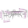 vidaXL Juego de comedor de jardín 5 piezas aluminio fundido blanco