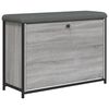 vidaXL Banco zapatero con caj&oacute;n abatible gris Sonoma 82x32x56 cm