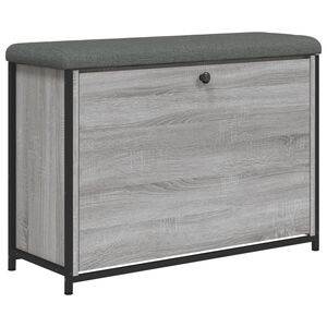 vidaXL Banco zapatero con caj&oacute;n abatible gris Sonoma 82x32x56 cm