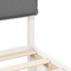vidaXL Estructura de Cama con Cabecera Tapizada Gris Claro