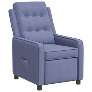 vidaXL Sill&oacute;n reclinable Azul jeans 65 x 93 x 102 cm Tela