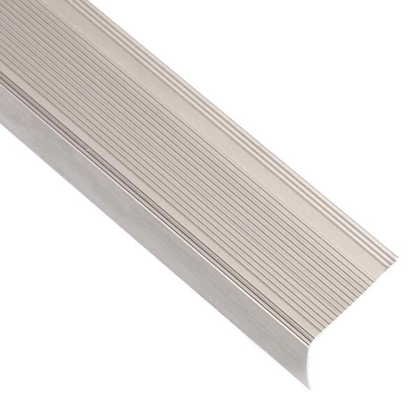 vidaXL Perfiles de pelda&ntilde;os forma de L 15 uds aluminio champ&aacute;n 100 cm