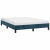 vidaXL Estructura de cama sin colch&oacute;n terciopelo azul oscuro 140x190cm