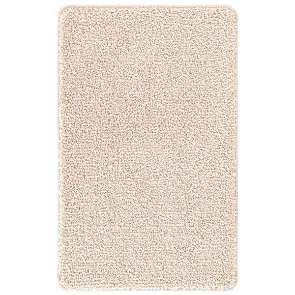 vidaXL Alfombrilla de ba&ntilde;o antideslizante Crema 60 x 90 cm PP