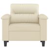 vidaXL Sillón cuero sintético crema 60 cm