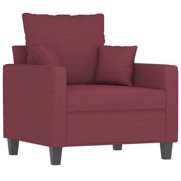 vidaXL Sill&oacute;n de tela rojo tinto 60 cm