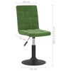 vidaXL Sillas de comedor giratorias 4 unidades terciopelo verde oscuro