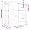 vidaXL Carrito de cocina MONZA madera maciza de pino 84x40x88,5 cm