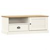 vidaXL Mueble para TV VIGO madera maciza de pino blanco 106x40x40 cm