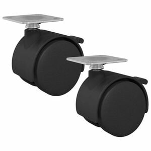 vidaXL Rueda 2 uds. Negro 39,5 x 39,5 x 37,8 mm Hierro y polipropileno