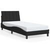 vidaXL Estructura de cama sin colch&oacute;n Hanko terciopelo negro 90x190 cm