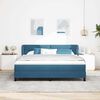 vidaXL Cama tipo Box Spring Azul oscuro 180 x 200 cm Terciopelo