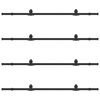 vidaXL Kit de herrajes para puertas correderas acero negro 400 cm