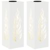 vidaXL Luz de camino LED solar 2 pcs Acero laminado en fr&iacute;o