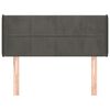 vidaXL Cabecero de terciopelo gris oscuro 103x16x78/88 cm