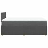 vidaXL Cama box spring con colch&oacute;n tela gris oscuro 120x200 cm