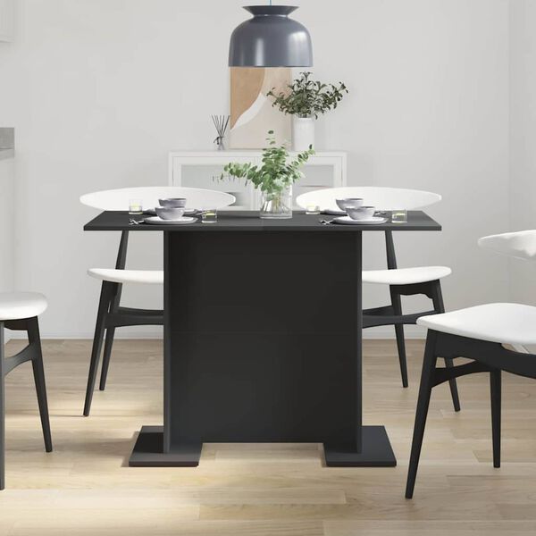 vidaXL Mesa de Comedor Negro 110 x 60 x 75 cm Madera de ingenier&iacute;a