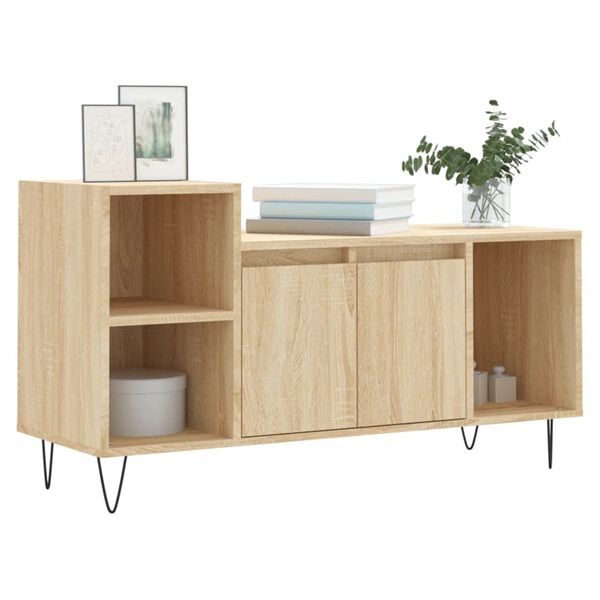 vidaXL Mueble para TV madera contrachapada roble Sonoma 100x35x55 cm