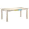 vidaXL Mesa de comedor de madera maciza de mango blanco 180x90x76 cm