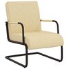 vidaXL Silla voladiza cuero sint&eacute;tico crema