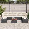 vidaXL Conjunto de sof&aacute;s de jard&iacute;n 8 pcs Negro rat&aacute;n sint&eacute;tico