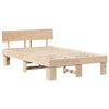 vidaXL Estructura de cama Natural 120 x 200 cm Madera de pino macizo