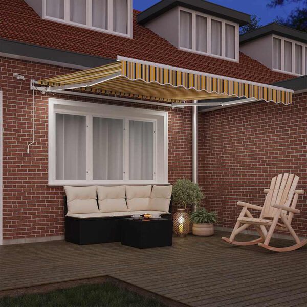 vidaXL Toldo Retr&aacute;ctil Multicolor 300 x 250 cm Poli&eacute;ster y metal