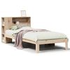 vidaXL Cama con estanter&iacute;a sin colch&oacute;n madera maciza de pino 100x200cm