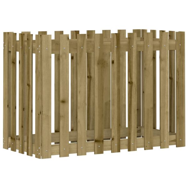 vidaXL Arriate elevado jardín valla madera impregnada pino 100x50x70cm