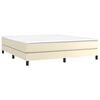vidaXL Cama box spring con colch&oacute;n cuero sint&eacute;tico crema 180x200 cm