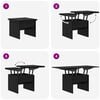 vidaXL Mesa de Caf&eacute; Roble Negro 55 x 54,5 x 45 cm Madera contrachapada