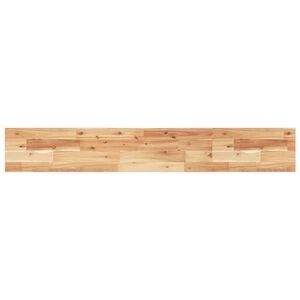 vidaXL Estante flotante madera acacia maciza acabado aceite 120x20x2cm