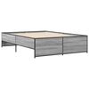 vidaXL Estructura cama madera ingenier&iacute;a metal gris Sonoma 120x200 cm