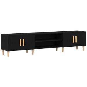 vidaXL Gabinete de TV Roble Negro 180 x 31,5 x 40 cm