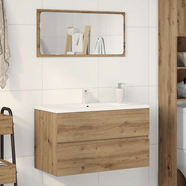 vidaXL Mueble de lavabo madera ingenier&iacute;a roble artisian 90x38,5x45 cm