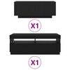 vidaXL Conjunto de mueble de TV 2 pcs Negro 200 x 35 x 40 cm