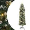 vidaXL &Aacute;rbol Navide&ntilde;o Artificial Delgado Verde y blanco 240 cm