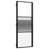vidaXL Puerta de Vidrio 83 x 3,5 x 201,5 cm Aluminio Negro