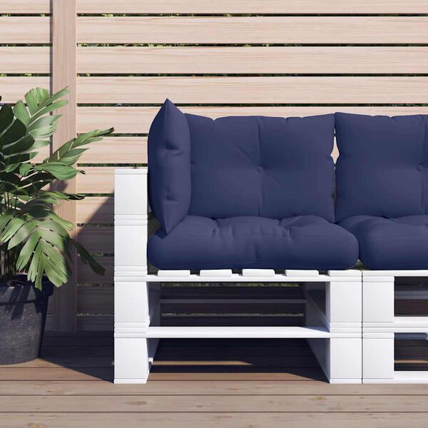 vidaXL Cojines para muebles de palets 3 uds tela Oxford azul marino