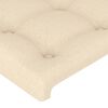 vidaXL Cabeceros tela crema 200x5x78/88 cm