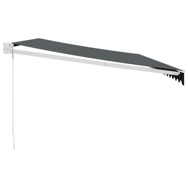 vidaXL Toldo retr&aacute;ctil aluminio y tela gris antracita 5x3 m