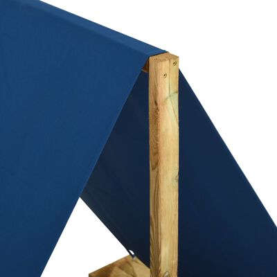 vidaXL Arenero con tejado de madera de pino impregnada 160x100x133 cm