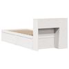 vidaXL Estructura de cama sin colch&oacute;n madera maciza blanca 75x190 cm