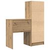 vidaXL Escritorio con caj&oacute;n 2 pcs Roble artesanal