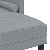 vidaXL Juego de Sof&aacute; con coj&iacute;n 2 pcs Gris Claro Poli&eacute;ster